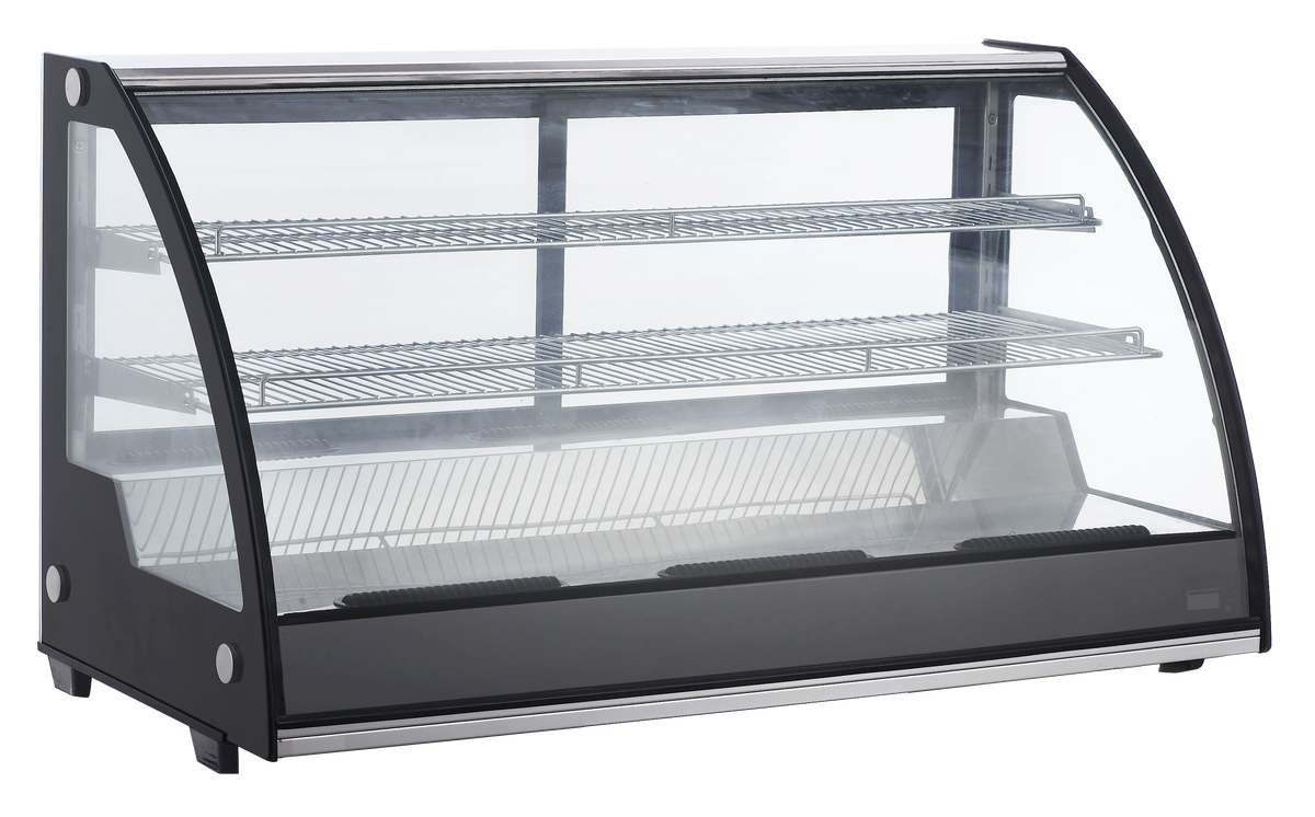 SARO Kühlvitrine SOPHIE 120 – Kuchenvitrine Zum Aufstellen, 130 Liter, Edelstahl