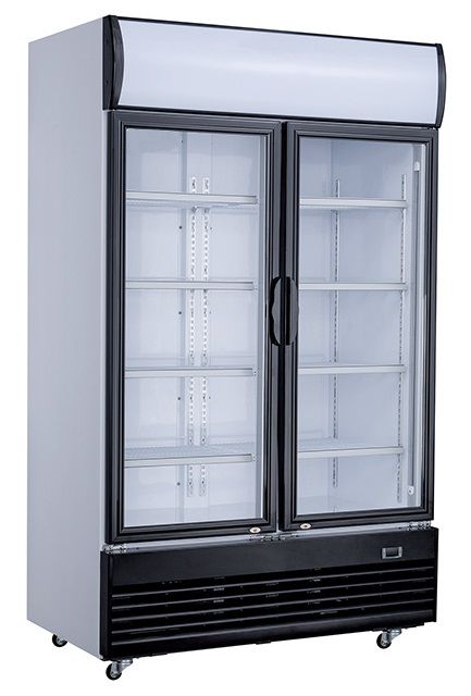 Kühlregal Supermarkt, Kühlschrank mit 3 Glastüren, Getränkekühlschrank