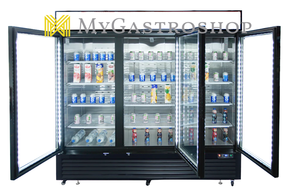 Kühlregal Supermarkt, Kühlschrank mit 3 Glastüren, Getränkekühlschrank –  MyGastroshop