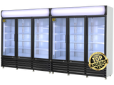 2x Kühlregal / Getränkekühlschränke mit insg. 6 Glastüren