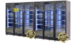 2x Kühlregal / Getränkekühlschrank NP1200 mit 6 Glastüren
