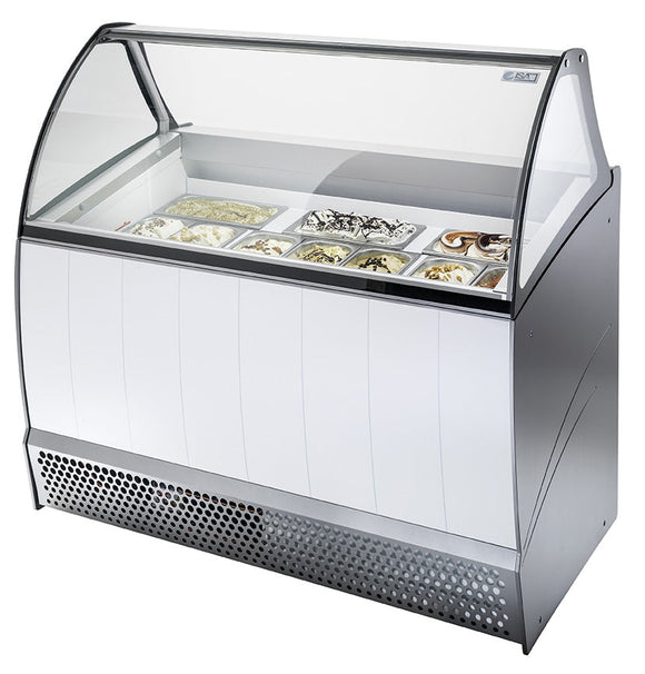Eisvitrine BRM10 UMLUFT - für 10 Behälter