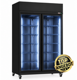 Kühlregal / Getränkekühlschrank mit 2 Glastüren IR770