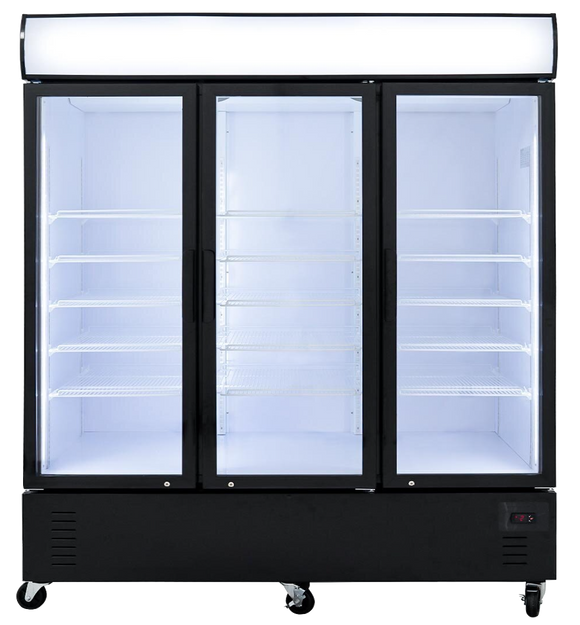 Kühlregal 1530 Liter / Getränkekühlschrank mit 3 Glastüren V1500