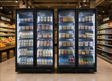 2x Kühlregal / Getränkekühlschrank NP850 mit insg. 4 Glastüren
