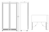 2x Kühlregal / Getränkekühlschrank NP850 mit insg. 4 Glastüren