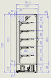 Wandkühlregal MRC194 - 194cm breit