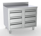 Arbeitstisch mit 6 Schubladen - 70cm Tiefe