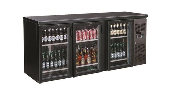 Barkühltisch mit 3 Glastüren - 200cm