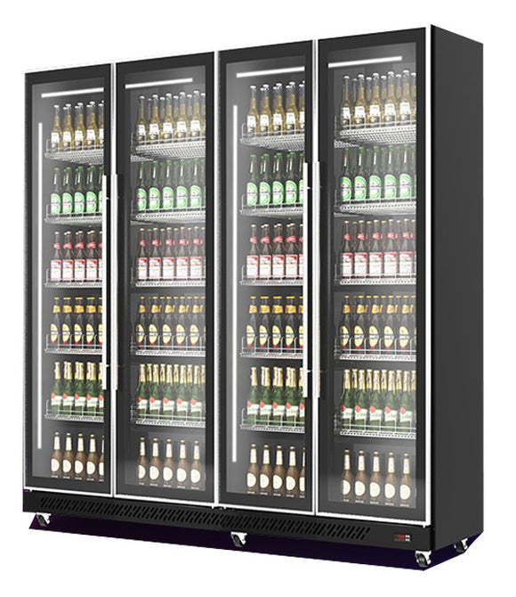 Kühlschrank mit 4 Glastüren S604 / Flaschenkühler