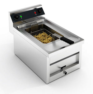 Fritteuse mit 9 kW - 12 Liter - 70cm Tiefe