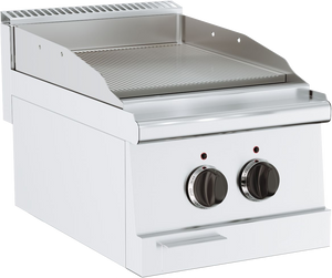 Grillplatte Elektro gerillt 3,6 kW - 60cm tief