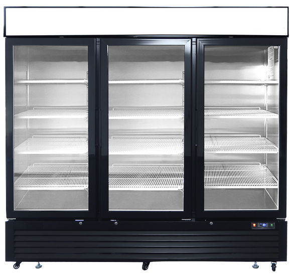 Kühlregal / Getränkekühlschrank mit 3 Glastüren