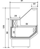 Kühltheke / Feinkosttheke RXS Statisch - 2.50 Meter