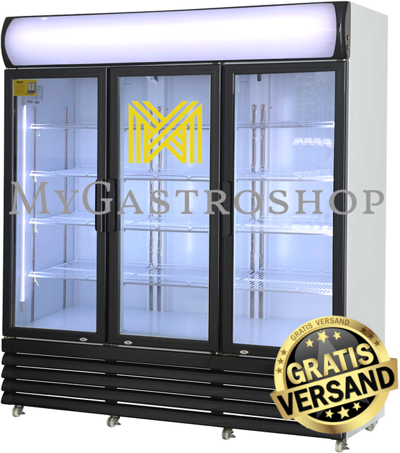 Kühlregal / Getränkekühlschrank mit 3 Glastüren