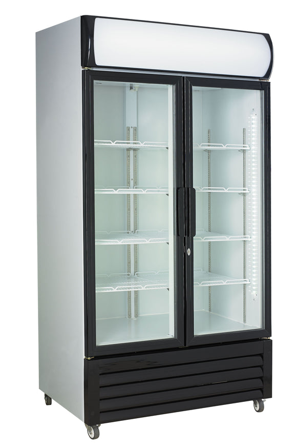 Kühlregal / Getränkekühlschrank mit 2 Glastüren