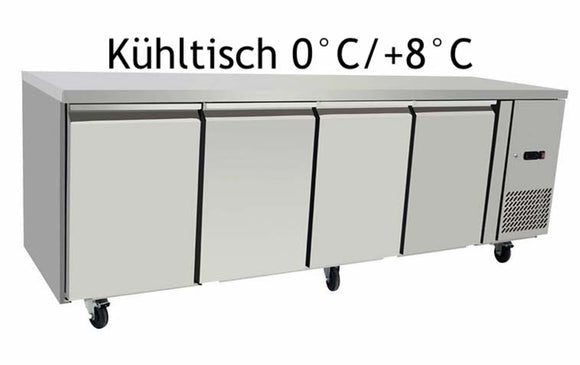 Kühltisch mit 4 Türen - 223cm breit
