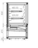 Kühlvitrine FRX 80cm - Kuchenvitrine / Tortenvitrine / Snackvitrine