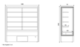 Wandkühlregal CMX120 mit Schiebetüren - 120cm breit