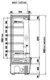 Wandkühlregal Supermarkt MLS70 - 70cm