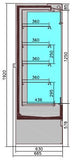 Wandkühlregal Supermarkt WGTG13 - 130cm