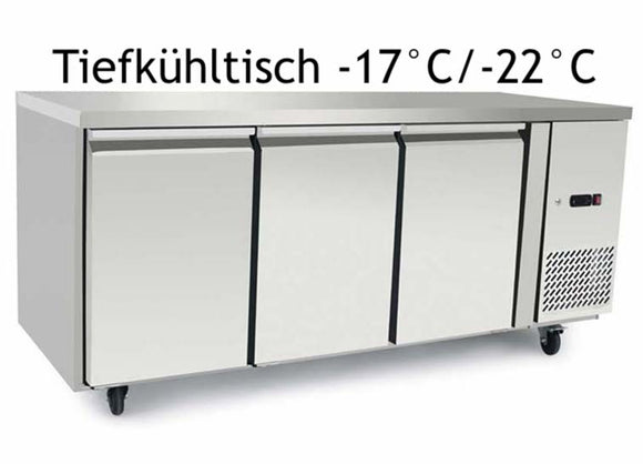Tiefkühltisch mit 3 Türen - 180cm breit