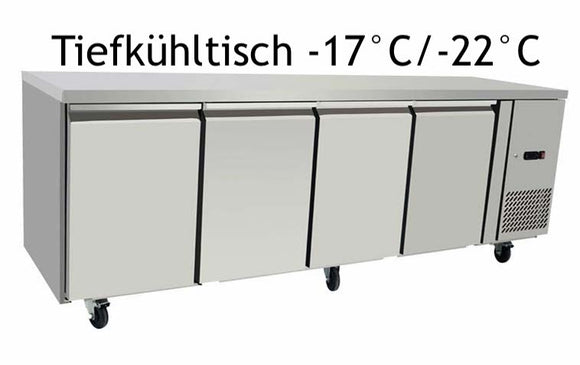 Tiefkühltisch mit 4 Türen - 223cm breit