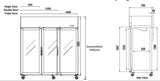 Tiefkühlregal Edelstahl GTK3 - 180cm breit